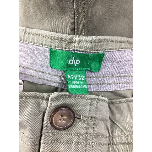 Mens Dip Olive Green Casual Chino Pants 42x32 Cotton* - Picture 2 of 7